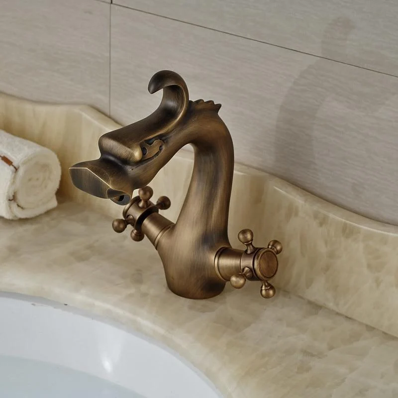 Dragon Style Deck Mounted Dual Handle Tap -Bathlova