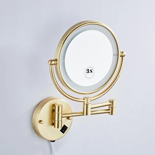 Dressing Mirror 8 inch two side Wall Mounted Gold Square LED Mirror -Bathlova