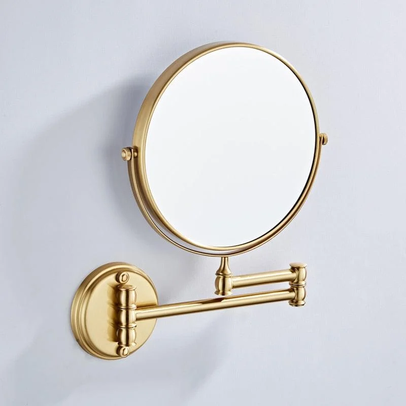 Dressing Room Mirror Wall Mounted Copper LED Folding Bathroom Mirror -Bathlova