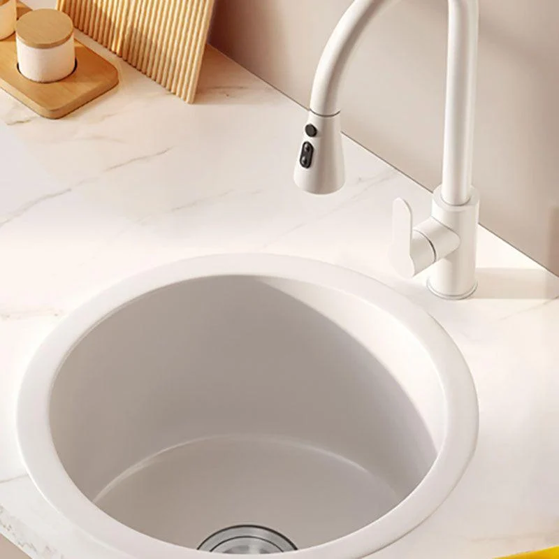 Drop-In Kitchen Bar Sink Quartz Kitchen Bar Sink with Drain Assembly -Bathlova