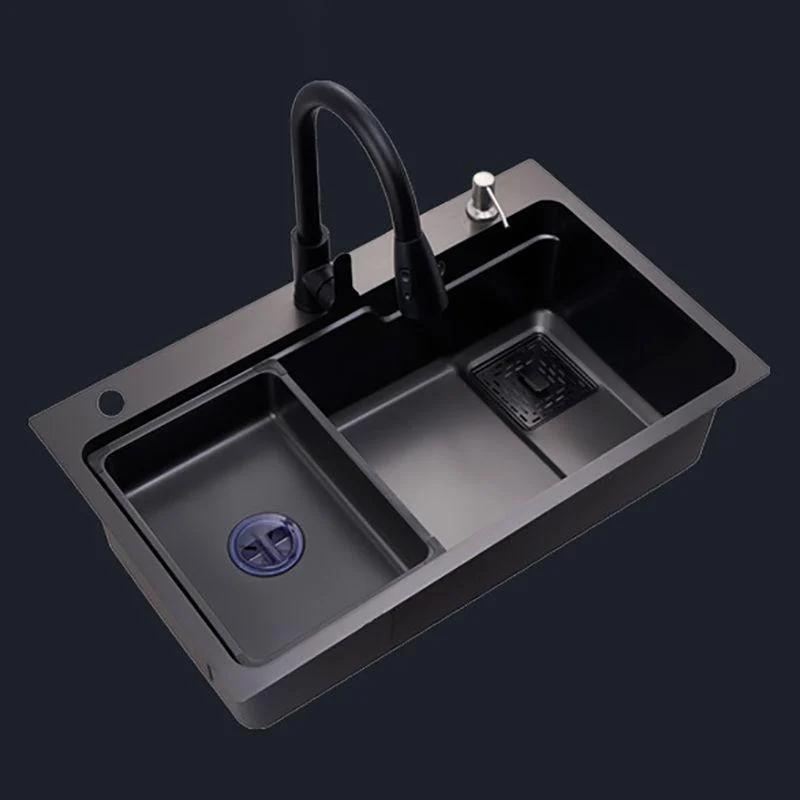 Drop-In Kitchen Sink Stainless Steel Kitchen Sink with Tap Included -Bathlova