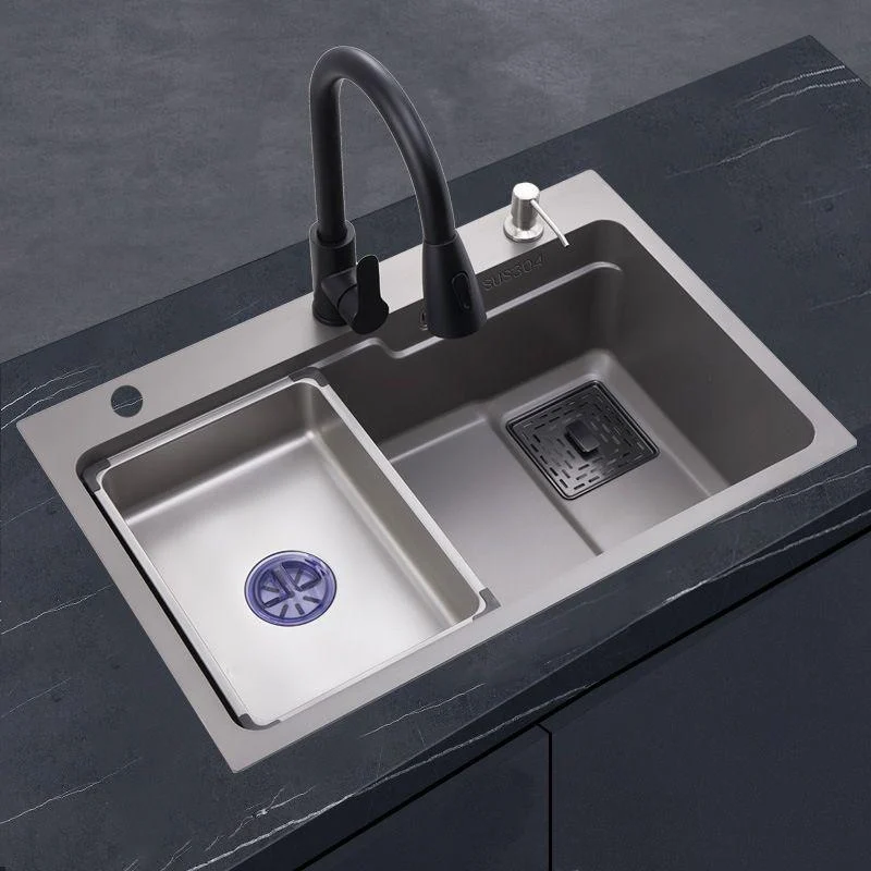 Drop-In Kitchen Sink Stainless Steel Kitchen Sink with Tap Included -Bathlova