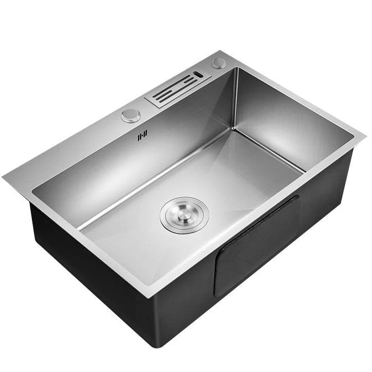 Drop-In Kitchen Sink with 2 Holes Stainless Steel Single Bowl Sink -Bathlova