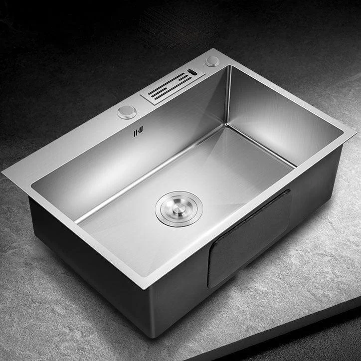 Drop-In Kitchen Sink with 2 Holes Stainless Steel Single Bowl Sink -Bathlova