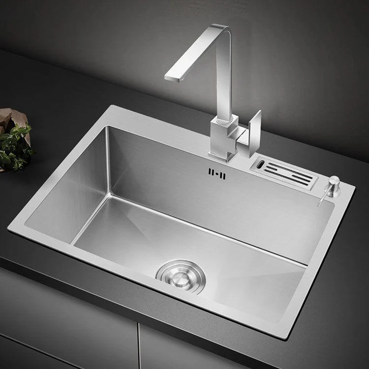 Drop-In Kitchen Sink with 2 Holes Stainless Steel Single Bowl Sink -Bathlova