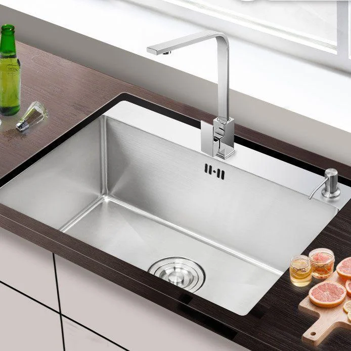 Drop-In Kitchen Sink with 2 Holes Stainless Steel Single Bowl Sink -Bathlova