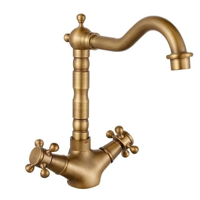 Dual Cross Handle Swivel Spout Tap -Bathlova