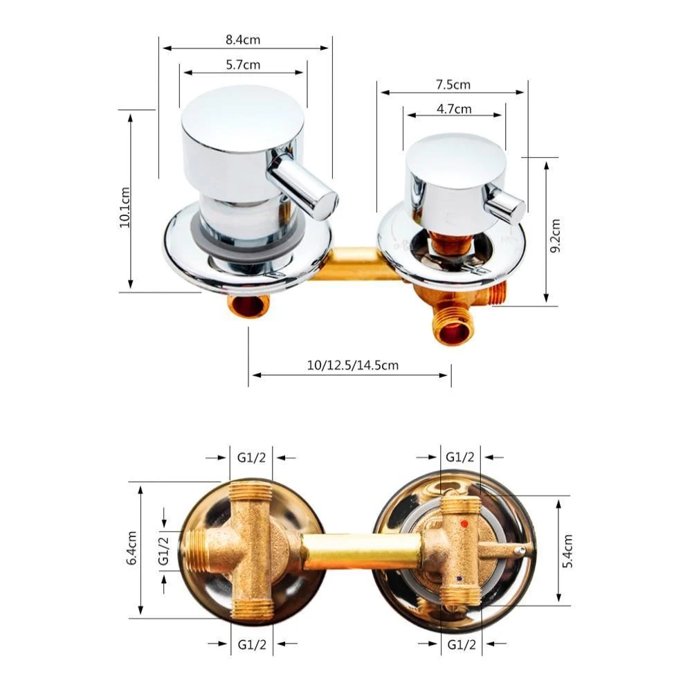 Dual Handle Bathroom Shower Mixing Valve -Bathlova