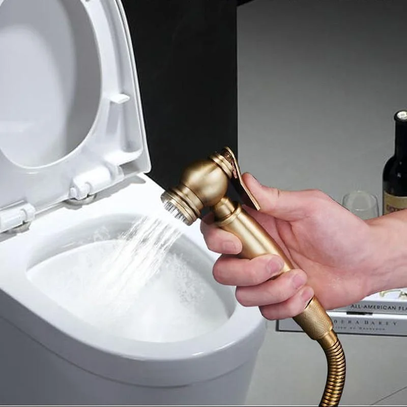 Dual Handle Single Hole Toilet Flushing Sprayer Head -Bathlova