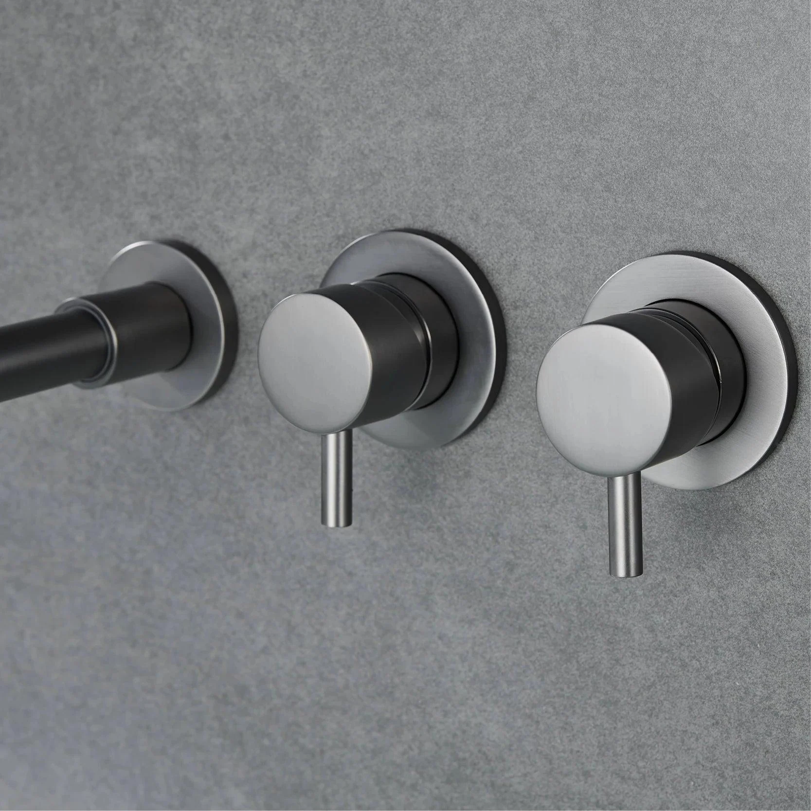 Dual Handle Split Type Dual Control Bathtub Tap With Wall Mounted Design -Bathlova