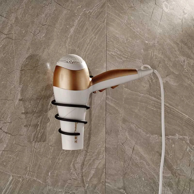 Durable Brass Spiral Hair Dryer Holder -Bathlova