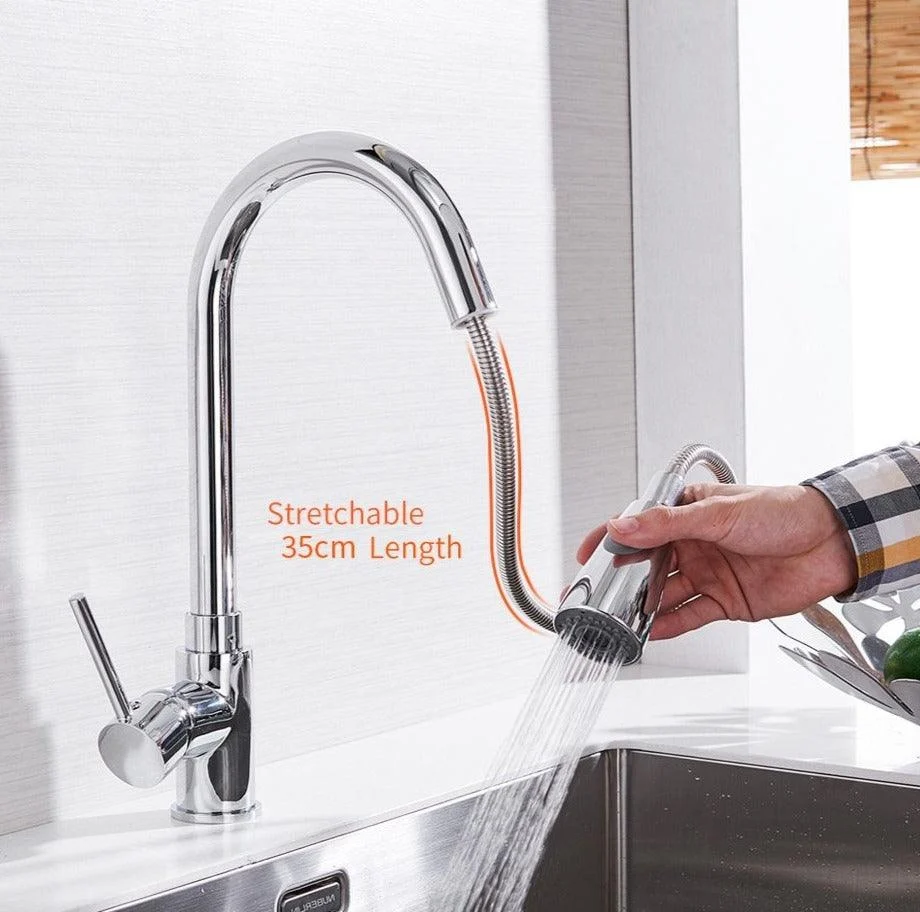 Edwin - Classic Retractable Kitchen Tap -Bathlova