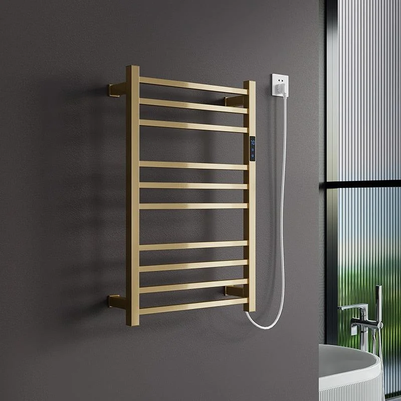 Electric Heated Towel Rail with Time and Temperature Settings US Plug -Bathlova