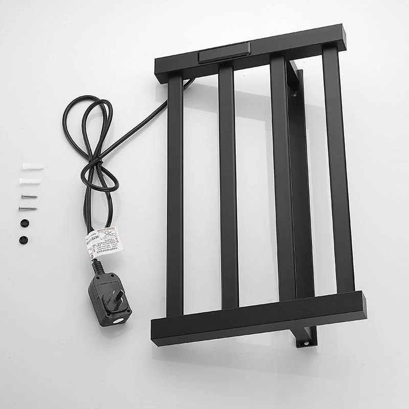 Electric Metal Towel Bar Towel Dryer Rack Towel Warmer and Towel Holder In Black Or White -Bathlova