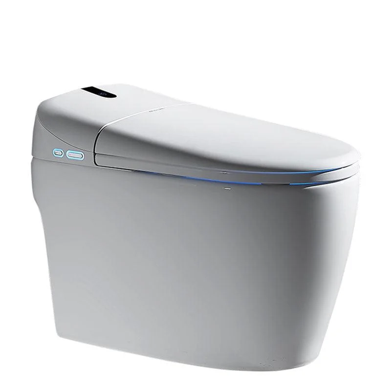 Electronic Toilet Elongated Floor Standing Bidet with Warm Air Dryer -Bathlova