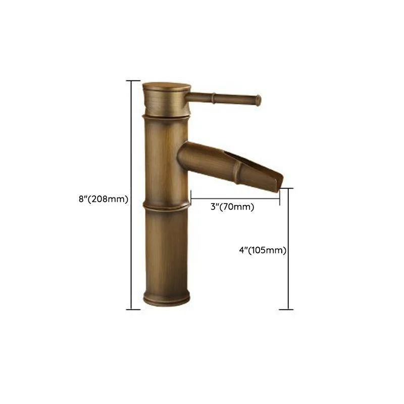 Farmhouse Style Vessel Sink Bathroom Tap Circular Brass Tap -Bathlova