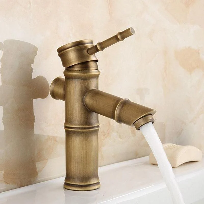 Farmhouse Vessel Tap Brass Lever Handles Waterfall Spout Lavatory Tap -Bathlova