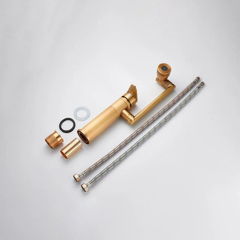 Farmhouse Wide Spread Bathroom Tap Brass 1-Handle Lavatory Tap -Bathlova