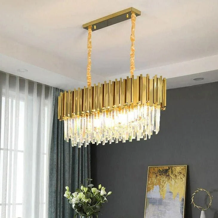 Faulkner - Modern Glass Crystal Chandelier -Bathlova