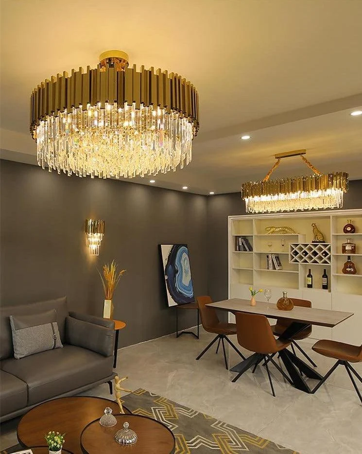 Faulkner - Modern Glass Crystal Chandelier -Bathlova