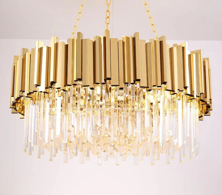 Faulkner - Modern Glass Crystal Chandelier -Bathlova