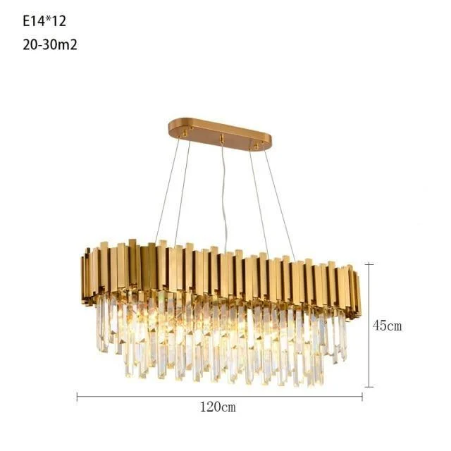 Faulkner - Modern Glass Crystal Chandelier -Bathlova