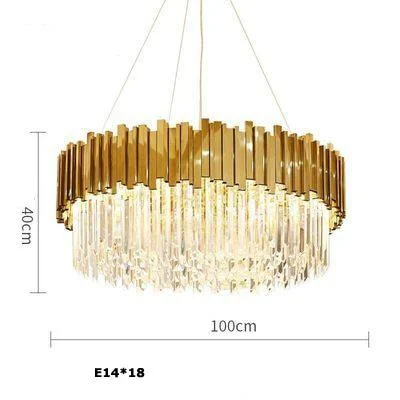 Faulkner - Modern Glass Crystal Chandelier -Bathlova