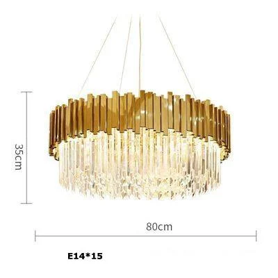 Faulkner - Modern Glass Crystal Chandelier -Bathlova