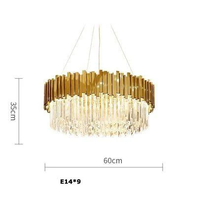 Faulkner - Modern Glass Crystal Chandelier -Bathlova