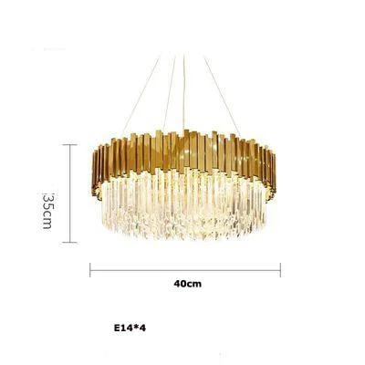 Faulkner - Modern Glass Crystal Chandelier -Bathlova