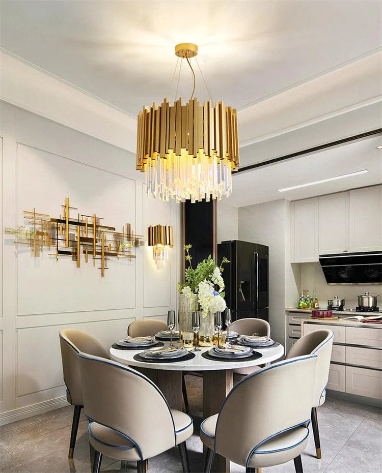 Faulkner - Modern Glass Crystal Chandelier -Bathlova