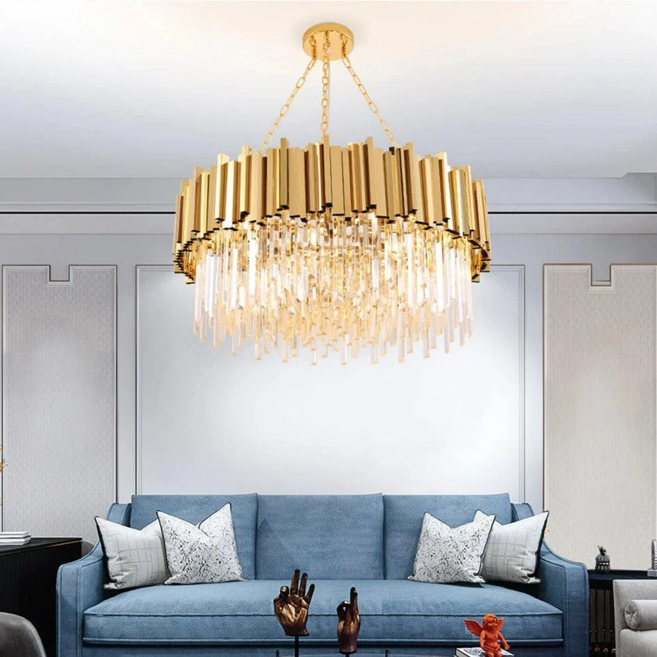 Faulkner - Modern Glass Crystal Chandelier -Bathlova