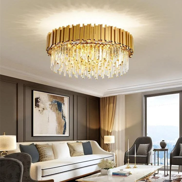 Faulkner - Modern Glass Crystal Chandelier -Bathlova