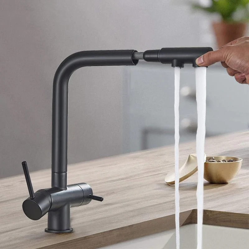 Filtered Kitchen Tap 360 Rotation Dual Sprayer Drinking Water Tap -Bathlova