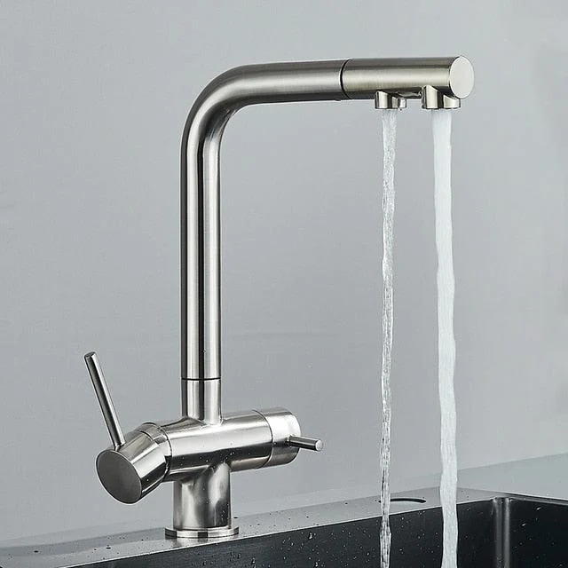 Filtered Kitchen Tap 360 Rotation Dual Sprayer Drinking Water Tap -Bathlova