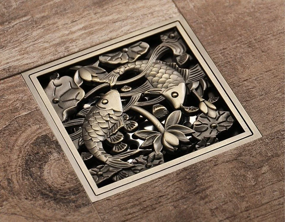 Fish Style Sink Floor Drain -Bathlova