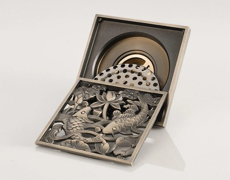 Fish Style Sink Floor Drain -Bathlova