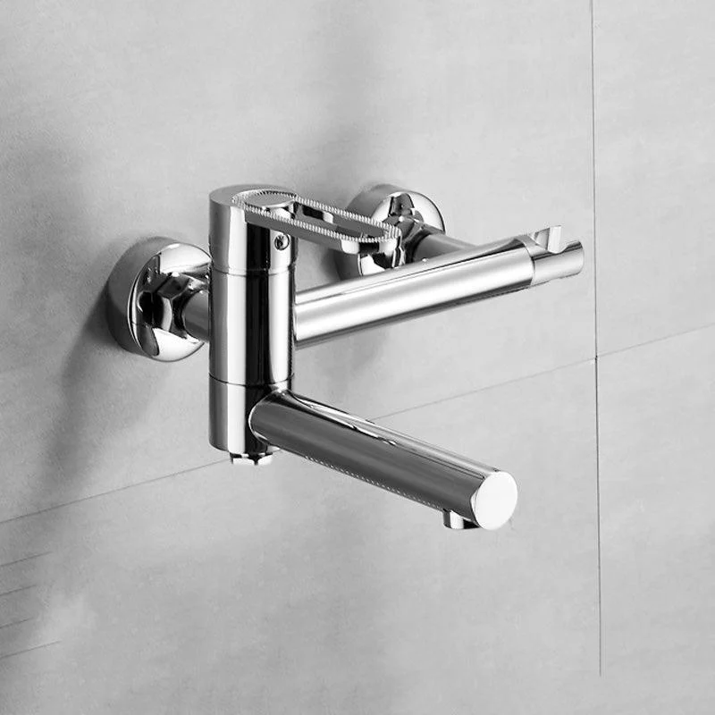 Fixed Metal Wall Mounted Contemporary Lever Handle Wall Mount -Bathlova