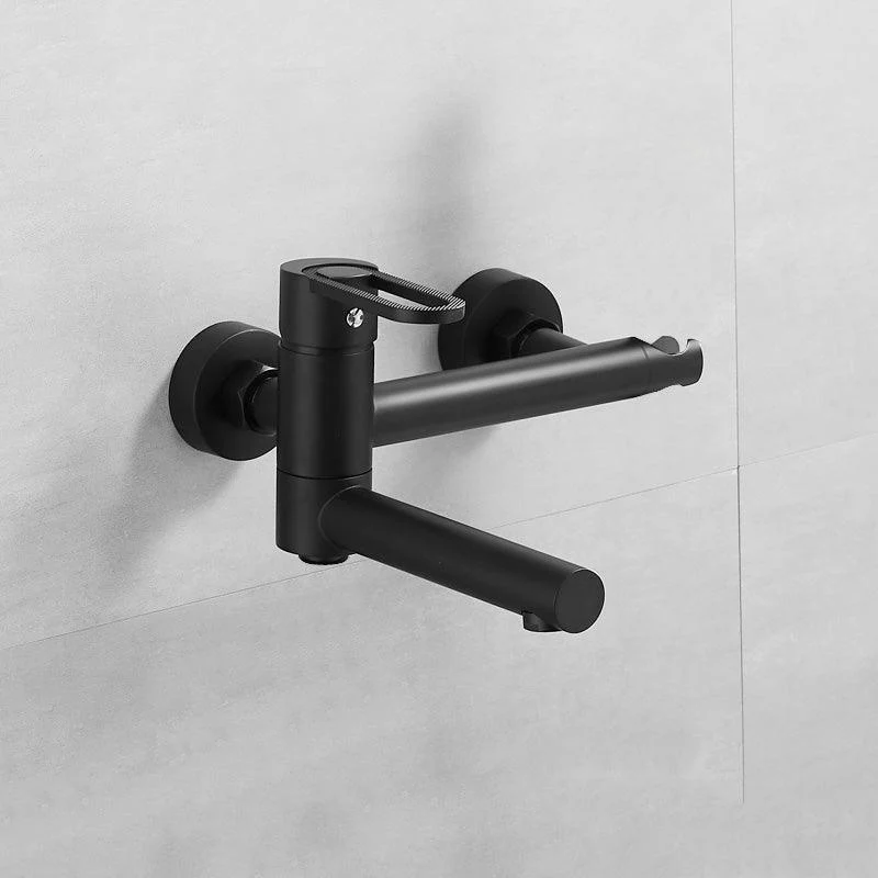 Fixed Metal Wall Mounted Contemporary Lever Handle Wall Mount -Bathlova