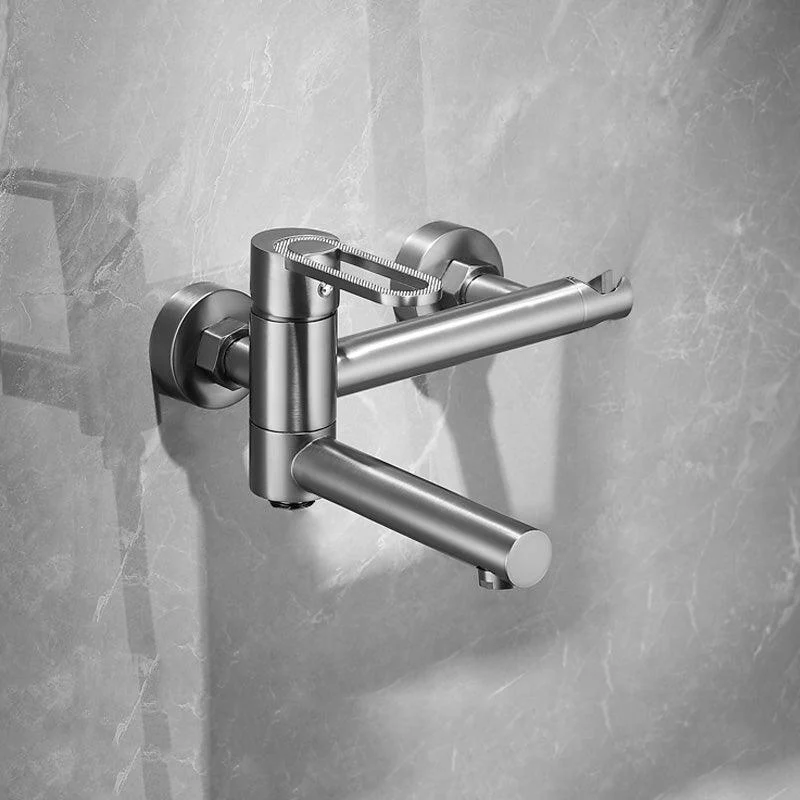 Fixed Metal Wall Mounted Contemporary Lever Handle Wall Mount -Bathlova