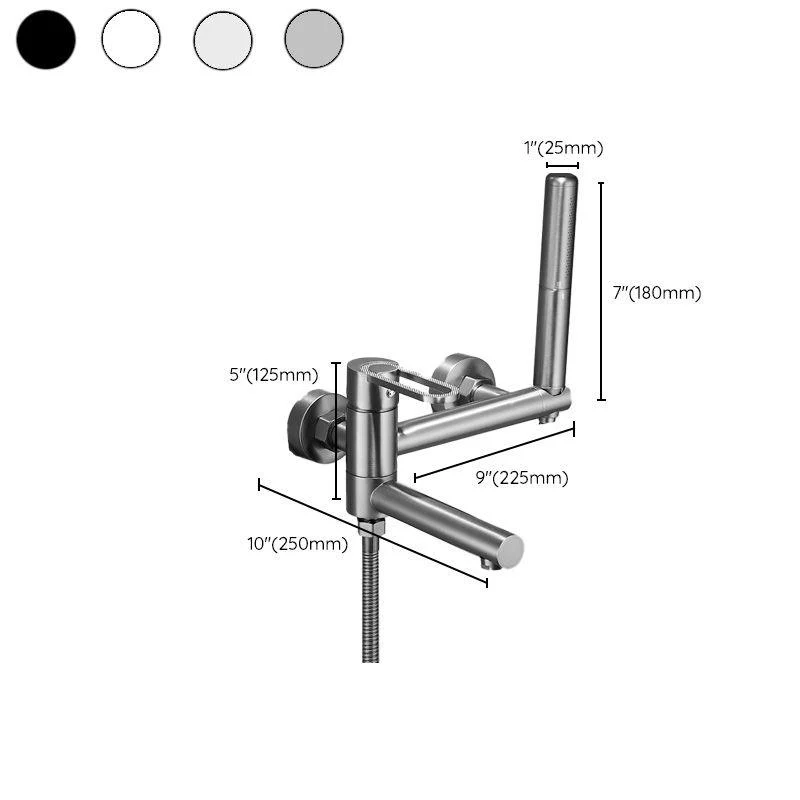 Fixed Metal Wall Mounted Contemporary Lever Handle Wall Mount -Bathlova