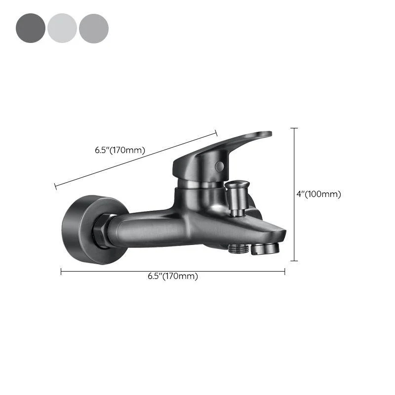 Fixed Tub Tap Handshower Hose Lever Handle Wall Mount 2 Holes Tub Filler -Bathlova