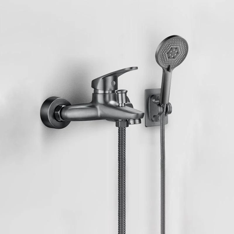 Fixed Tub Tap Handshower Hose Lever Handle Wall Mount 2 Holes Tub Filler -Bathlova