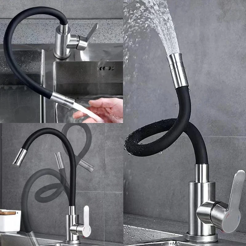 Flexible Hose Kitchen Tap Stainless Steel Sink Tap for Kitchen -Bathlova