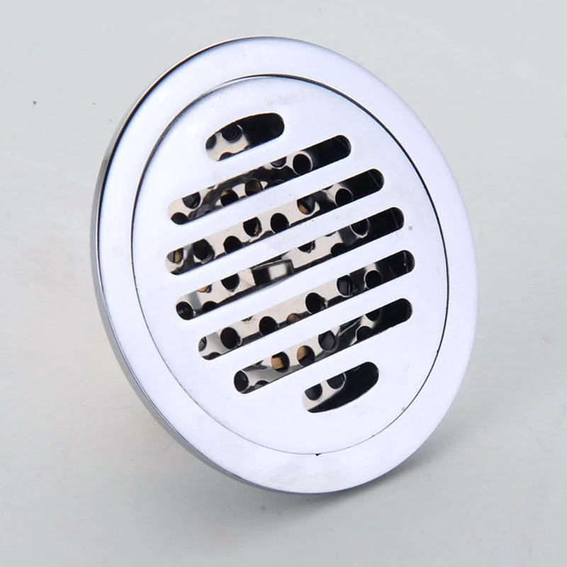 Floor Drain Round Linear Drain for Shower Floor Brass Drain Cover -Bathlova