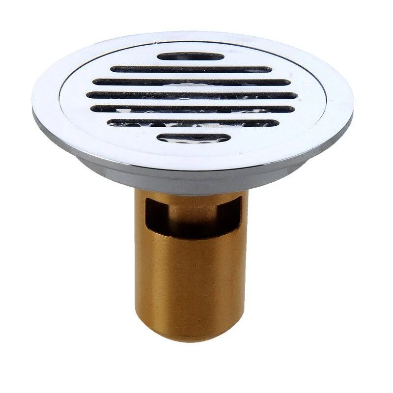 Floor Drain Round Linear Drain for Shower Floor Brass Drain Cover -Bathlova