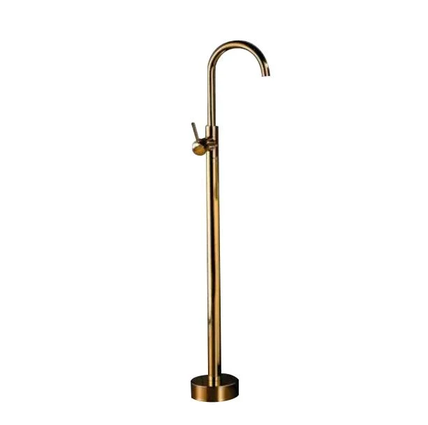 Floor Mounted All Bronze Freestanding Tub Filler Freestanding High Arc Tub Filler Trim -Bathlova