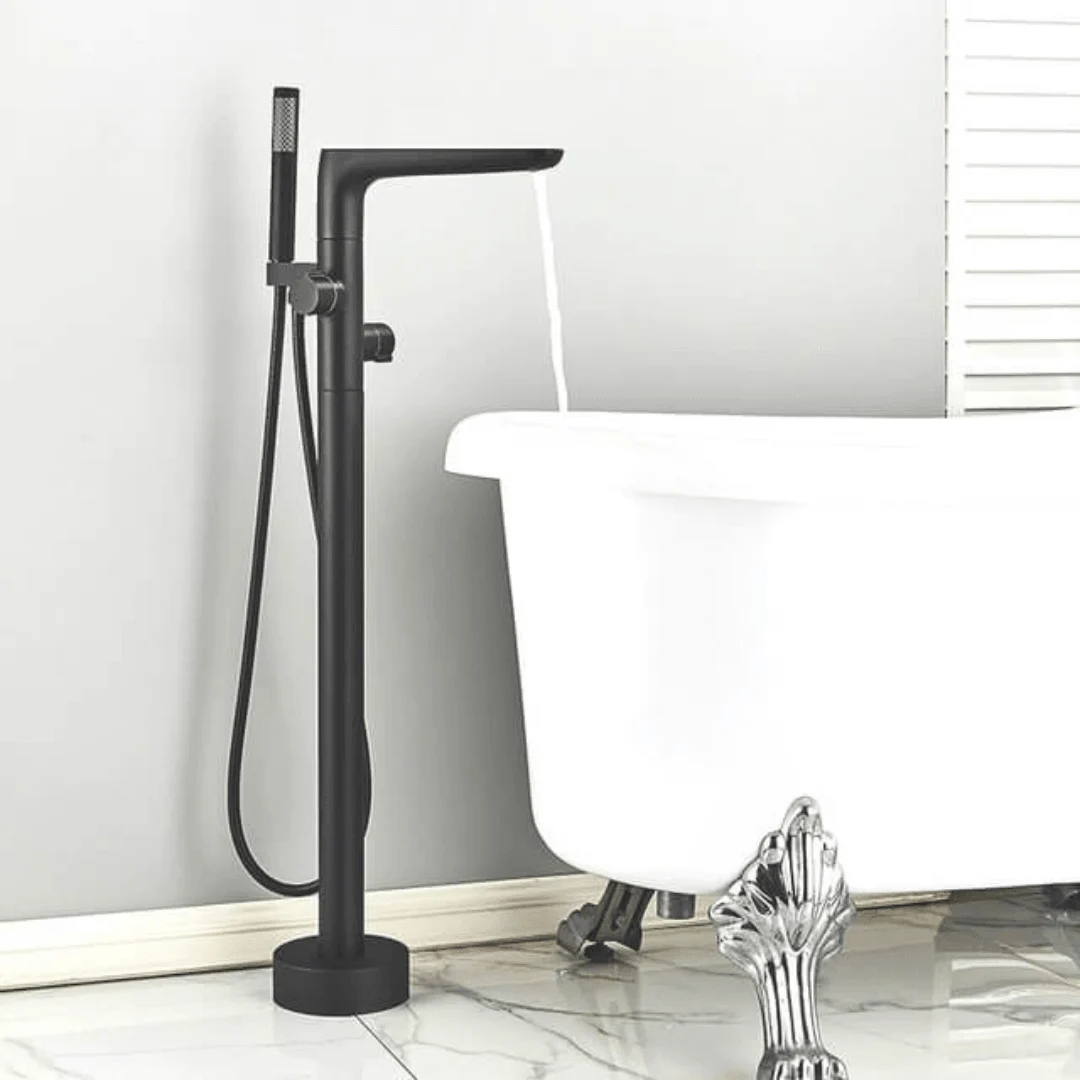 Floor Mounted Bathtub Tap with Handshower -Bathlova