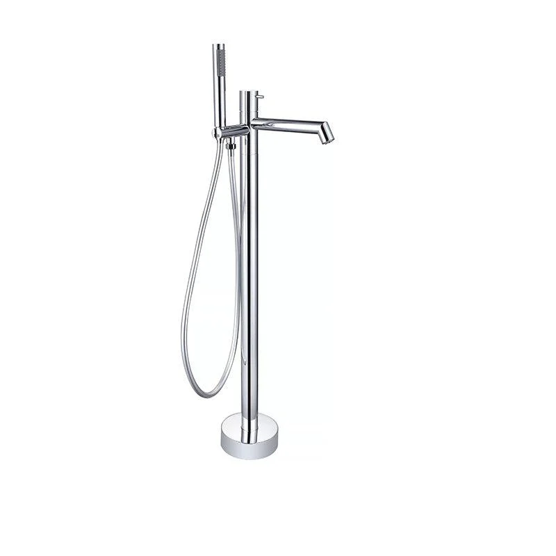 Floor Mounted Bronze Freestanding Tub Filler Single Handle Freestanding Tub Filler Trim -Bathlova