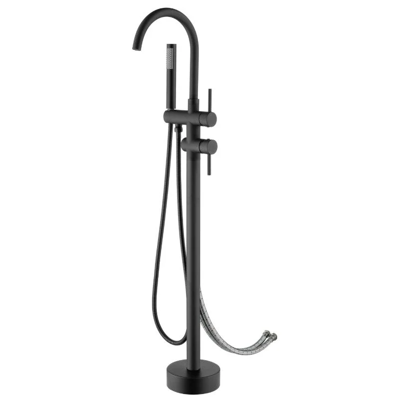 Floor Mounted Freestanding Bathtub Tap Modern Style Metal Freestanding Tap -Bathlova